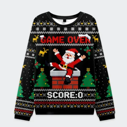 Tokyo-Tiger Santa Claus Fell Into The Chimney Christmas Ugly Sweatshirt