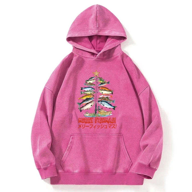 Tokyo-Tiger Christmas Tree Fish Washed Hoodie