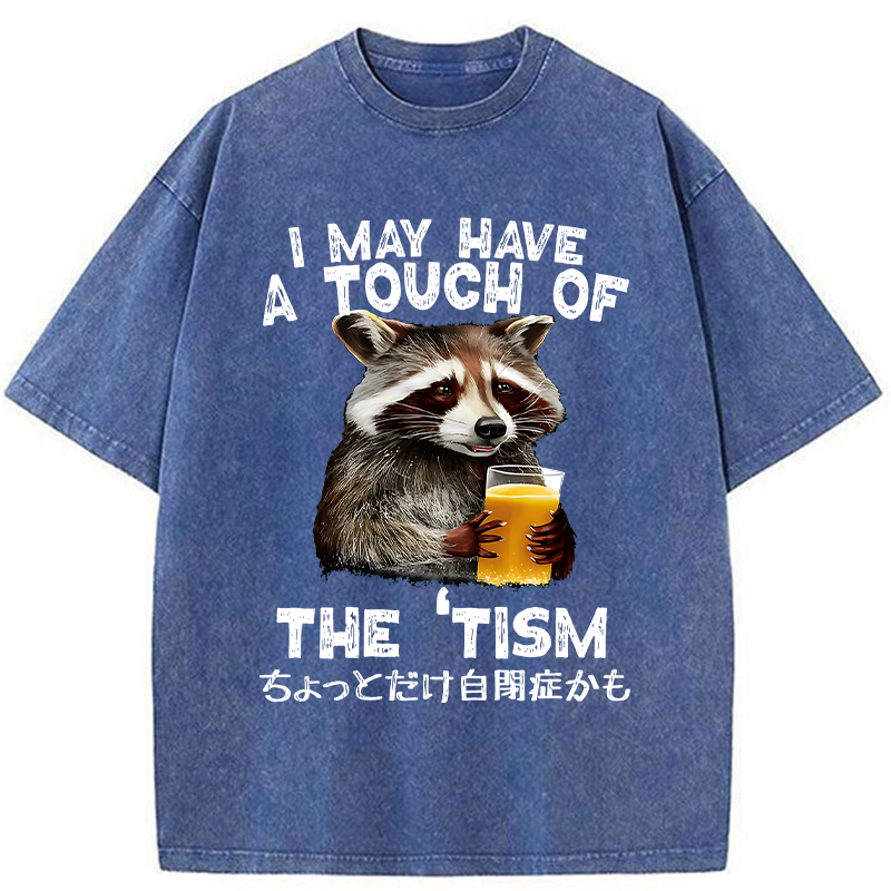Tokyo-Tiger Autistic Raccoon Washed T-Shirt