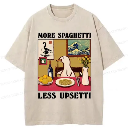 Tokyo-Tiger More Spaghetti Less Upsetti Goose Washed T-Shirt