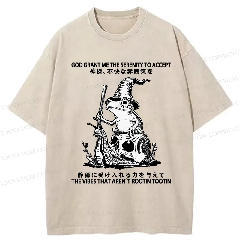 Tokyo-Tiger God Grant Me The Serenity Washed T-Shirt