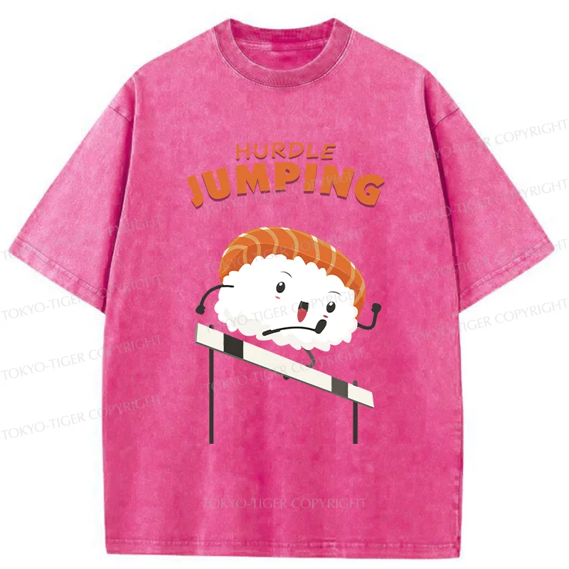 Tokyo-Tiger Hurdle Sushi Washed T-Shirt