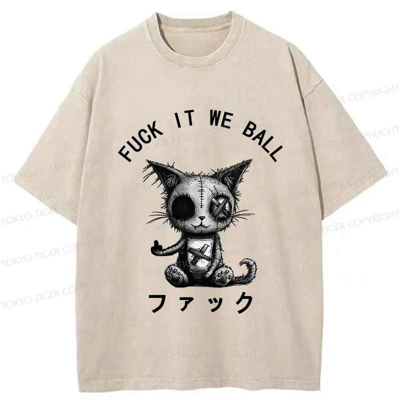 Tokyo-Tiger Fck It We Ball Washed T-Shirt