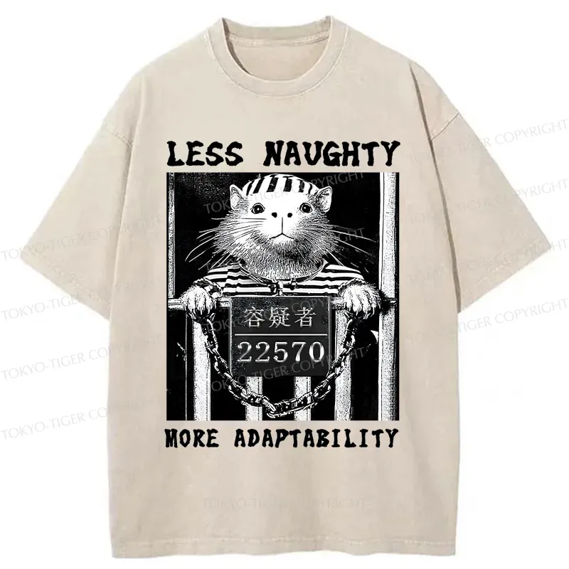 Tokyo-Tiger Less Naughty More Adaptability Washed T-Shirt