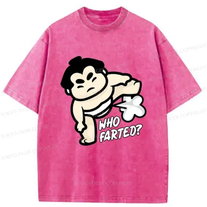 Tokyo-Tiger Sumo Wrestlers Fart Washed T-Shirt