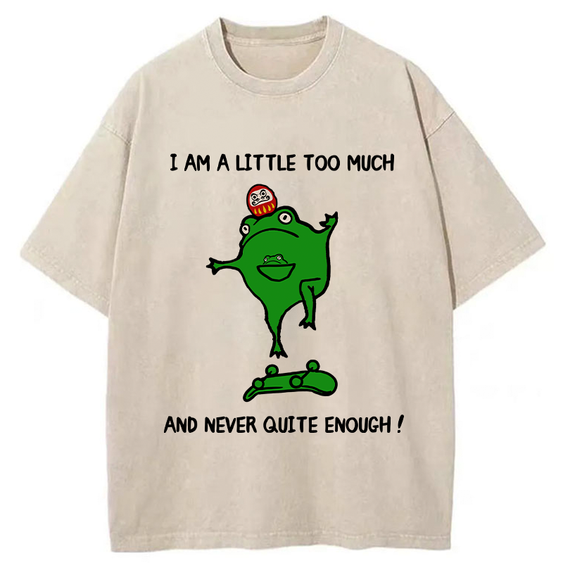 Tokyo-Tiger Funny Frog Skateboard Washed T-Shirt