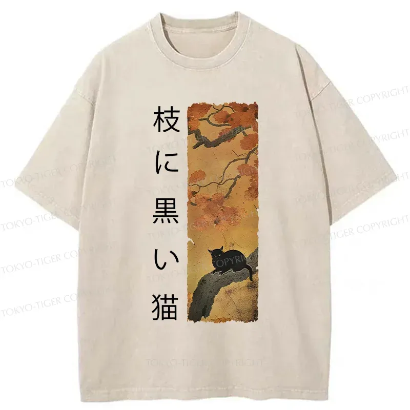 Tokyo-Tiger Vintage Japan Cat Washed T-Shirt