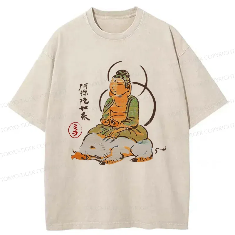 Tokyo-Tiger Sinuous Snake Washed T-Shirt Sale