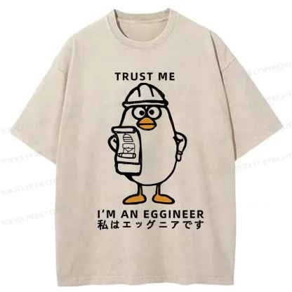 Tokyo-Tiger Trust Me I'm An Eggineer Washed T-Shirt