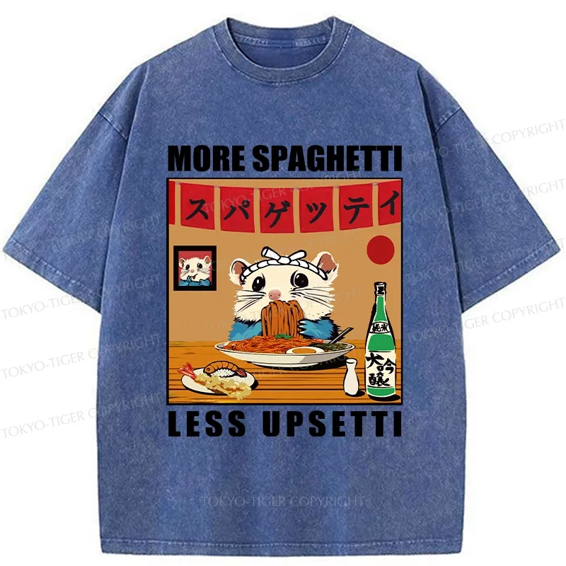 Tokyo-Tiger More Spaghetti Less Upsetti Hamster Washed T-Shirt