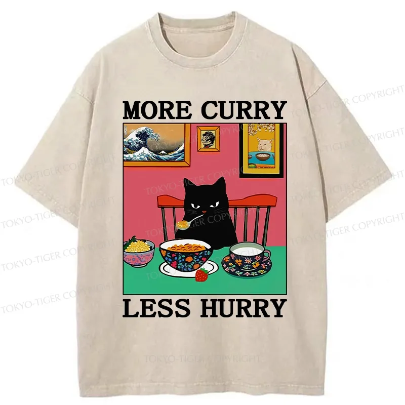 Tokyo-Tiger More Curry Less Hurry Washed T-Shirt
