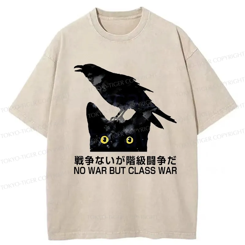 Tokyo-Tiger No War But Class War Washed T-Shirt