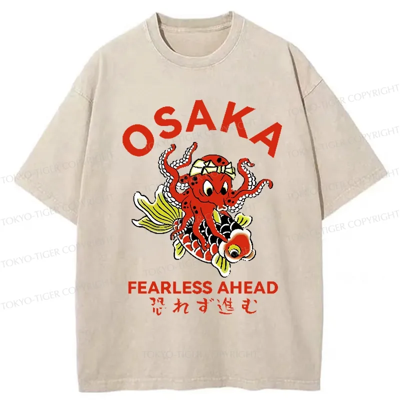 Tokyo-Tiger Fearless Ahead Washed T-Shirt