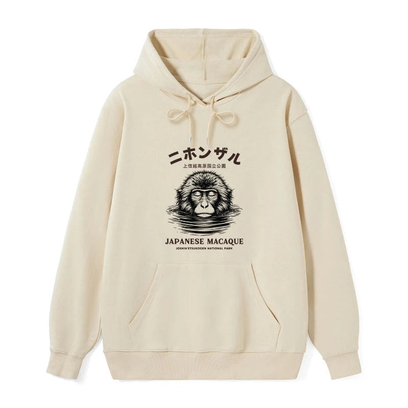 Tokyo-Tiger The Macaque Monkey In The Bath Japanese Classic Hoodie