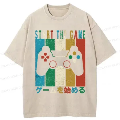 Tokyo-Tiger Start The Game Washed T-Shirt