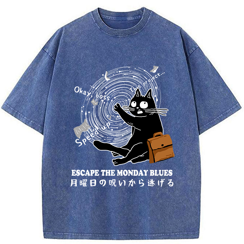 Tokyo-Tiger Escape The Monday Curse Washed T-Shirt