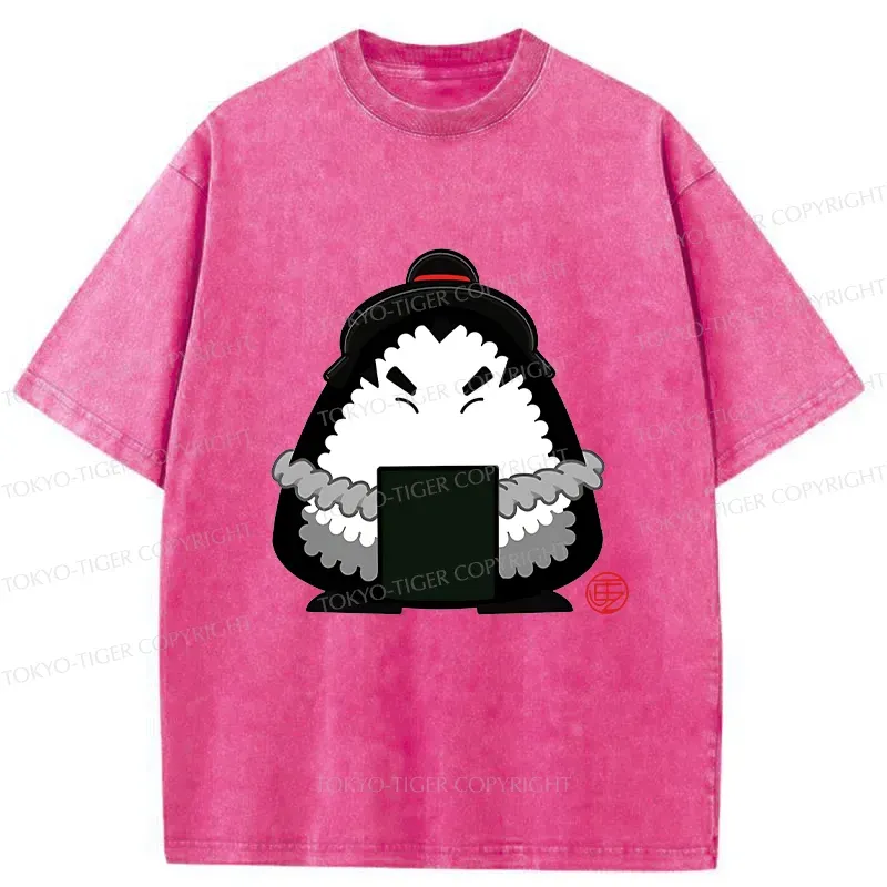 Tokyo-Tiger Onigiri Samurai Washed T-Shirt