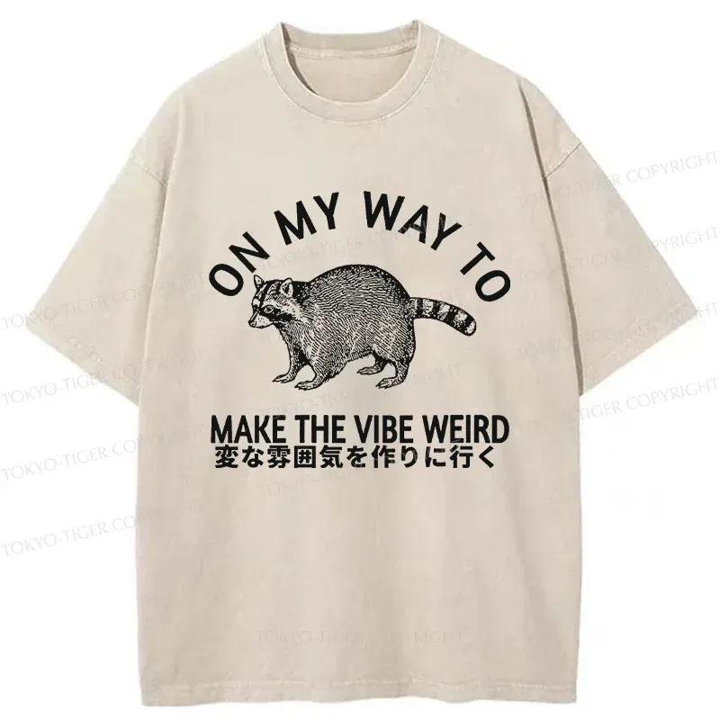 Tokyo-Tiger Make The Vibe Weird Washed T-Shirt