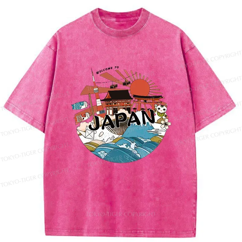Tokyo-Tiger Welcome To Japan Washed T-Shirt