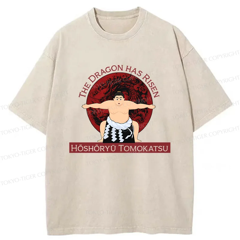 Tokyo-Tiger Japanese Sumo Wrestler Washed T-Shirt