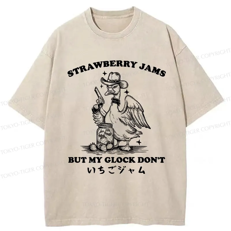 Tokyo-Tiger Strawberry Jam Goose Washed T-Shirt Sale