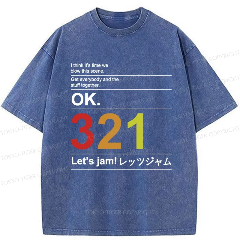 Tokyo-Tiger Let's Jam Washed T-Shirt