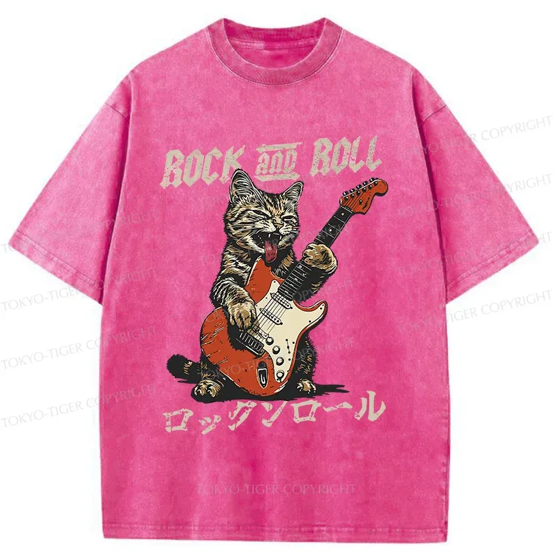 Tokyo-Tiger Rock Cool Cat Washed T-Shirt