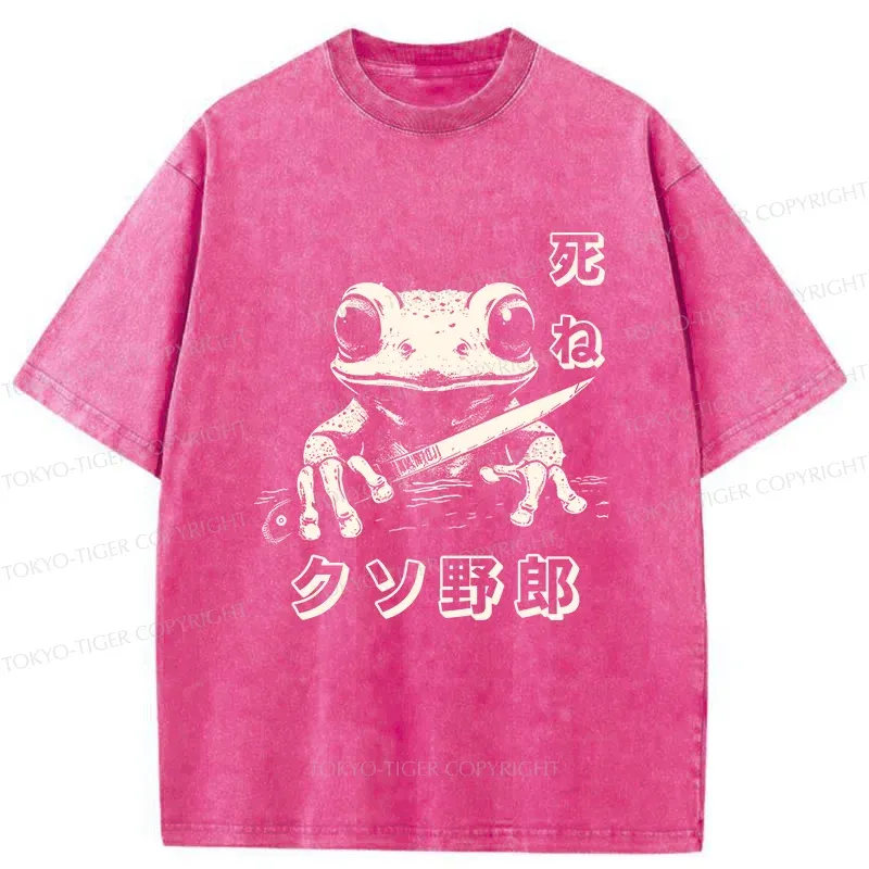 Tokyo-Tiger Frog With Knife Washed T-Shirt