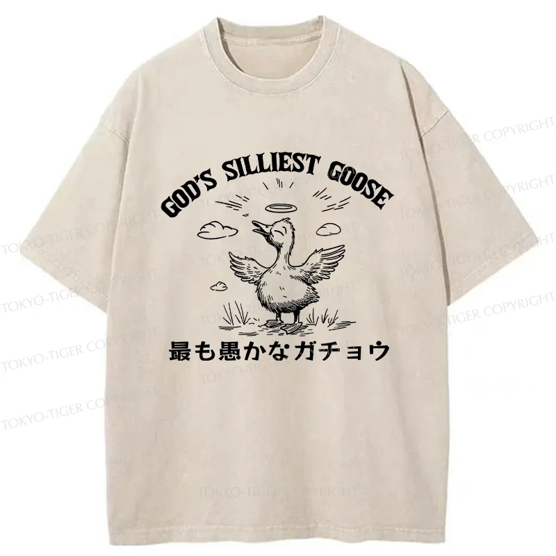 Tokyo-Tiger The Stupidest Goose Washed T-Shirt