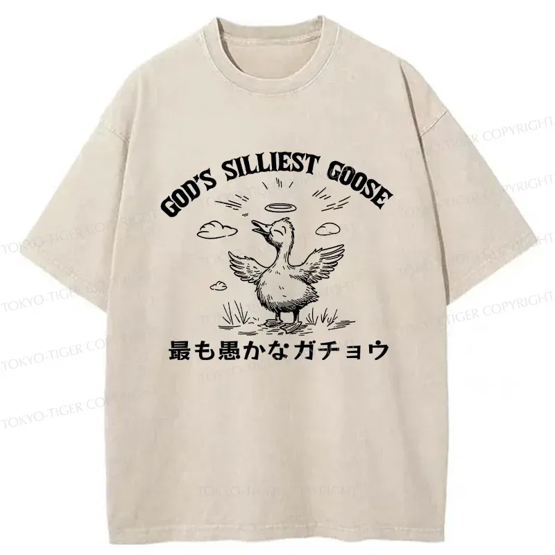 Tokyo-Tiger The Stupidest Goose Washed T-Shirt