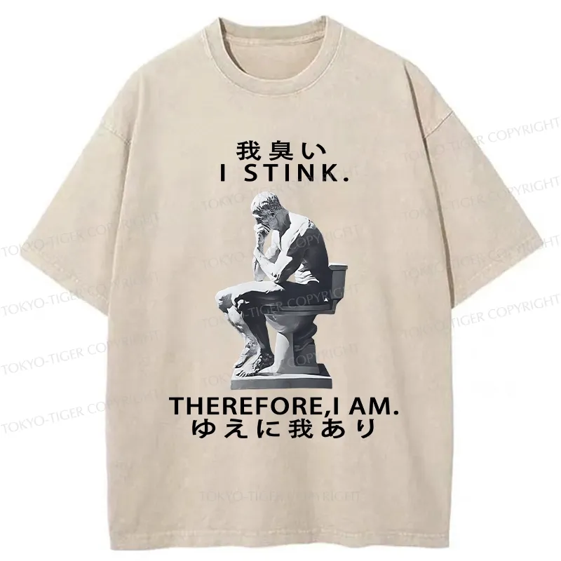 Tokyo-Tiger I Stink Therefore I Am Washed T-Shirt