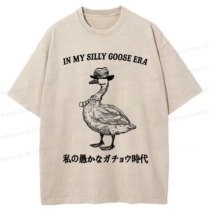 Tokyo-Tiger In My Silly Goose Era Washed T-Shirt