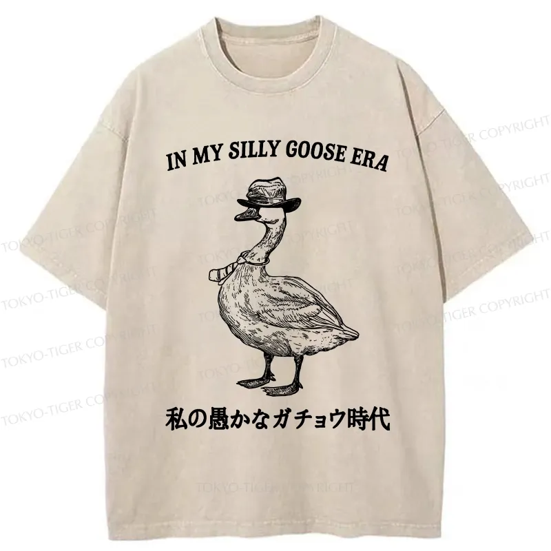 Tokyo-Tiger In My Silly Goose Era Washed T-Shirt