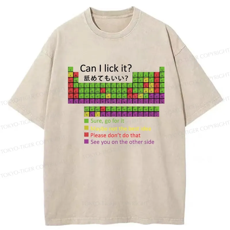 Tokyo-Tiger Can I Lick It Washed T-Shirt