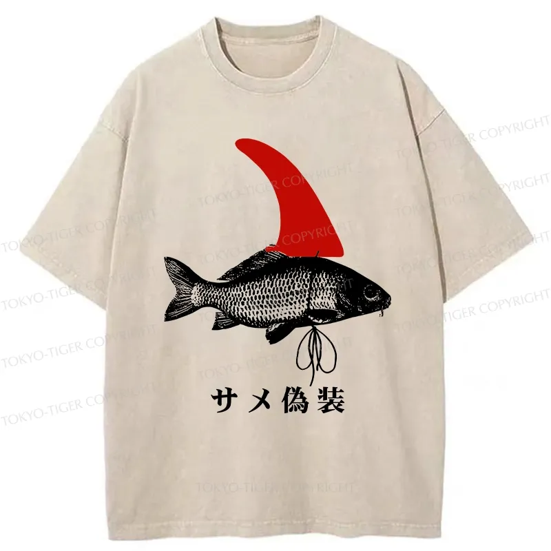 Tokyo-Tiger Camouflage Shark Washed T-Shirt Sale