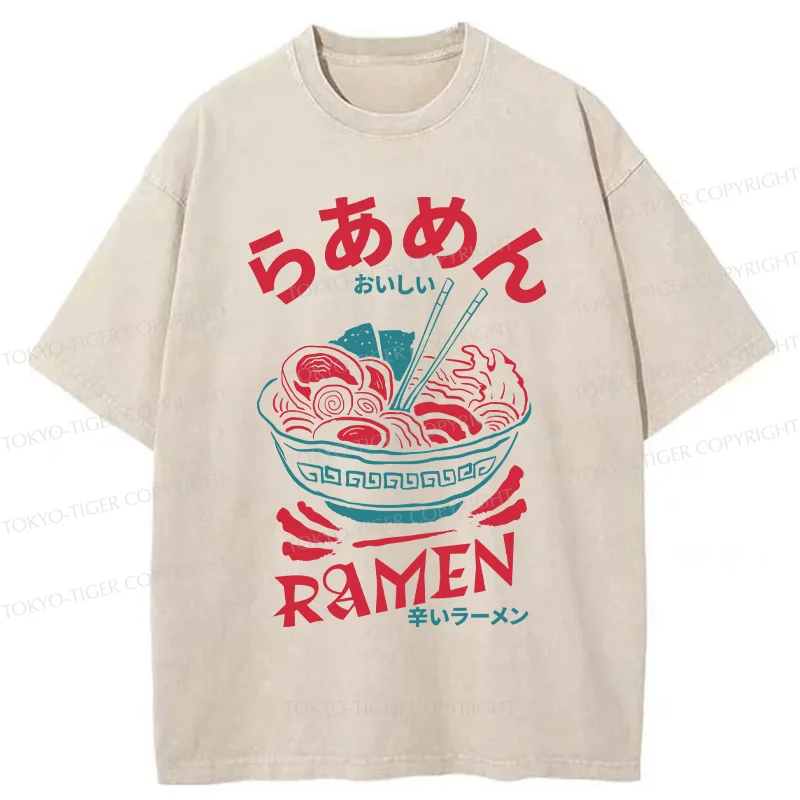 Tokyo-Tiger Spicy Ramen Washed T-Shirt