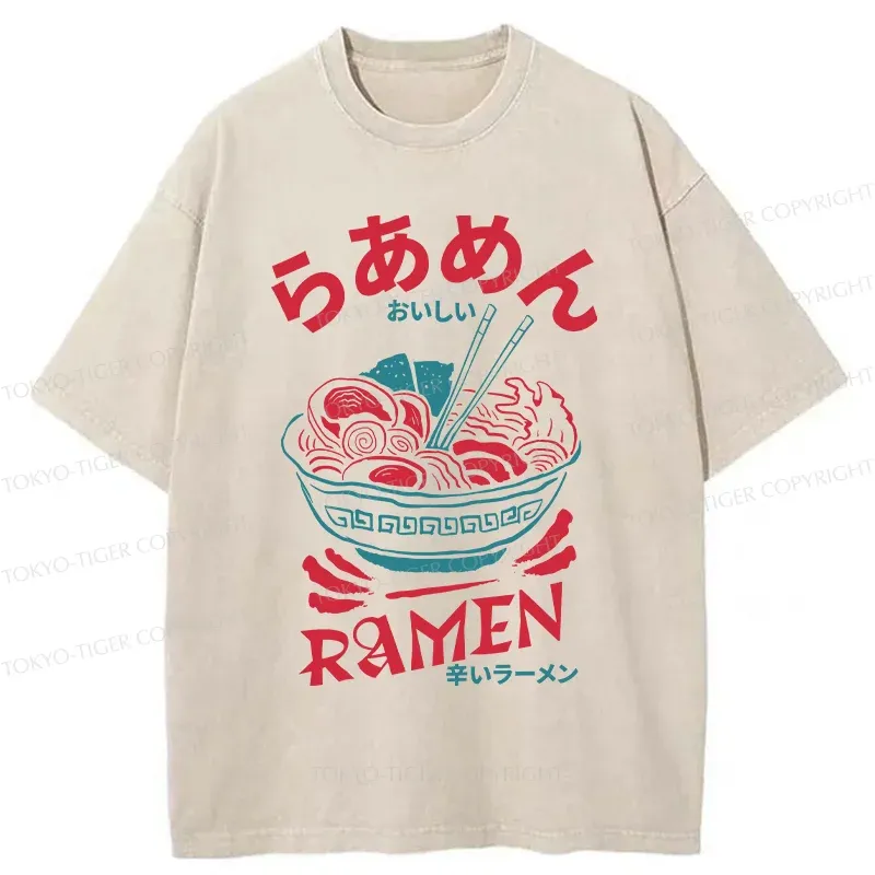 Tokyo-Tiger Spicy Ramen Washed T-Shirt