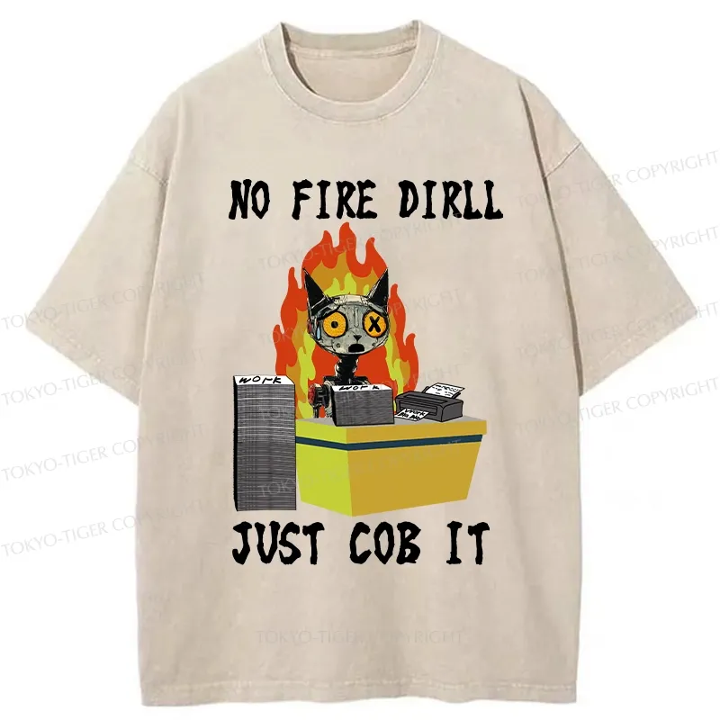Tokyo-Tiger No Fire Drill Just Cob It Washed T-Shirt