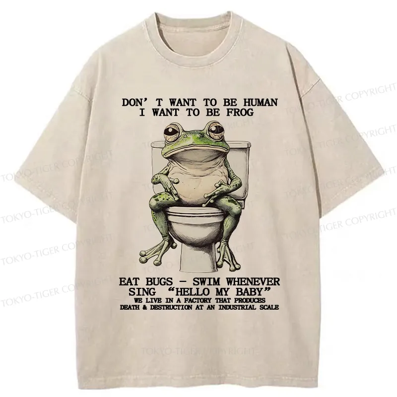 Tokyo-Tiger I Just Want To Be A Frog Washed T-Shirt Sale