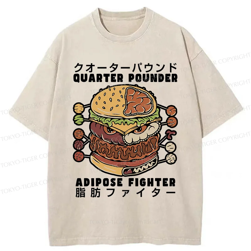 Tokyo-Tiger Big Mac Hamburger Washed T-Shirt
