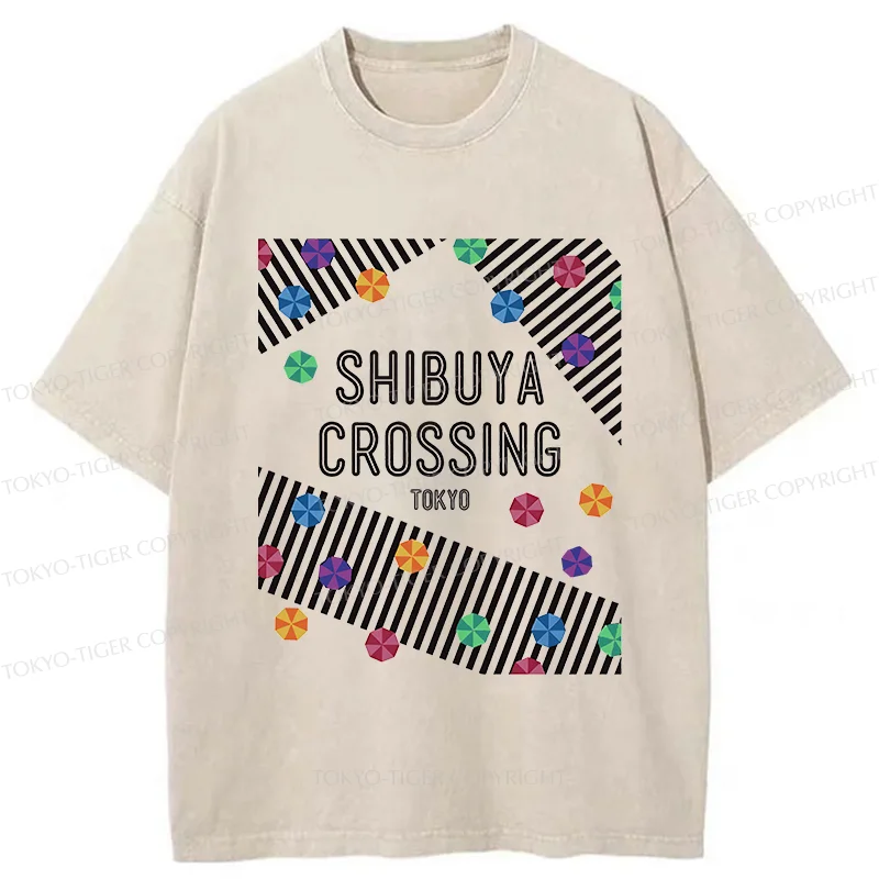 Tokyo-Tiger Shibuya Crossing Washed T-Shirt
