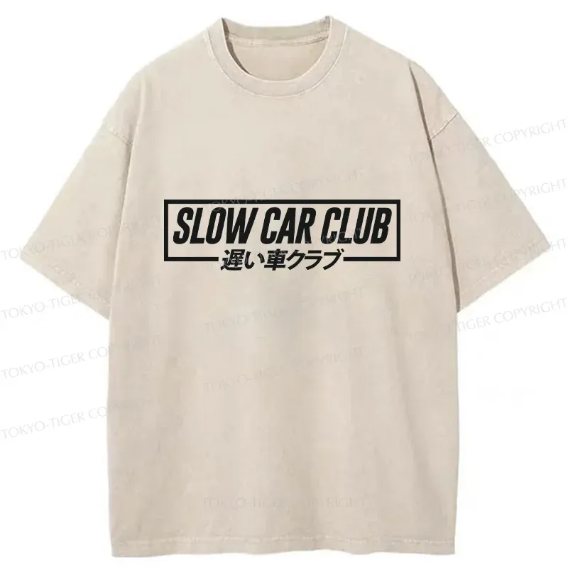 Tokyo-Tiger Japan Automobile Club Washed T-Shirt