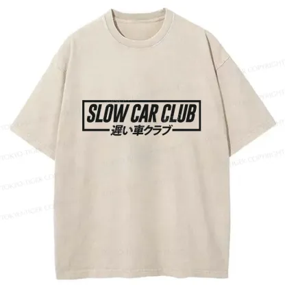 Tokyo-Tiger Japan Automobile Club Washed T-Shirt