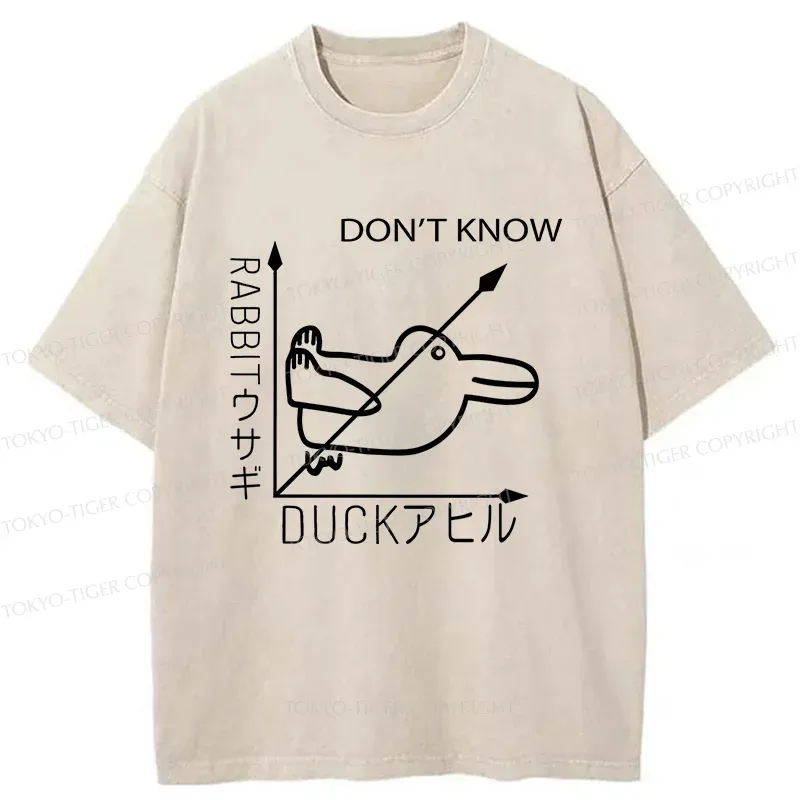 Tokyo-Tiger Rabbit Or Duck Washed T-Shirt