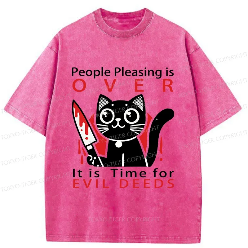 Tokyo-Tiger Mischievous Kitten Washed T-Shirt