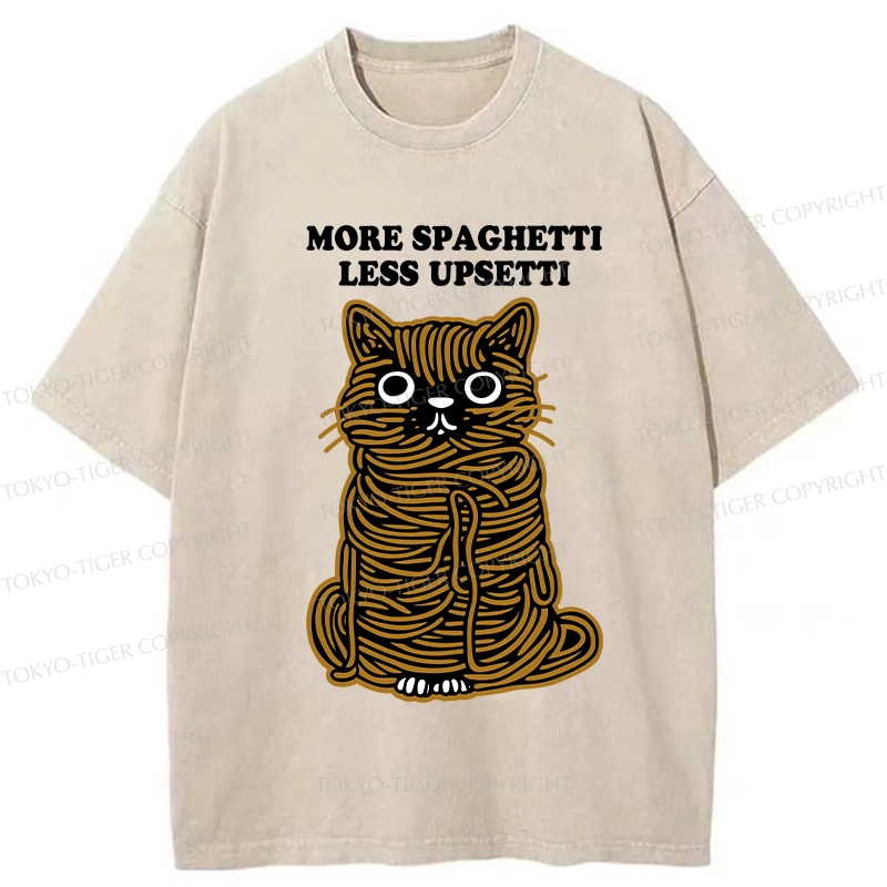 Tokyo-Tiger More Spaghetti Less Upsetti Cat Washed T-Shirt