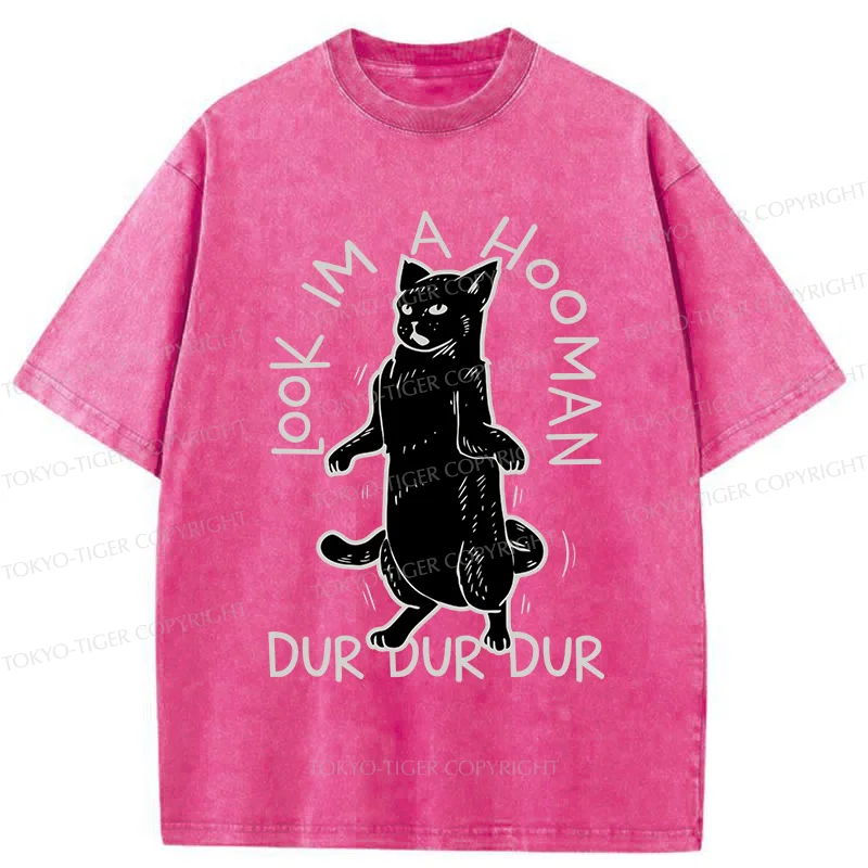 Tokyo-Tiger Dancing Cat Washed T-Shirt