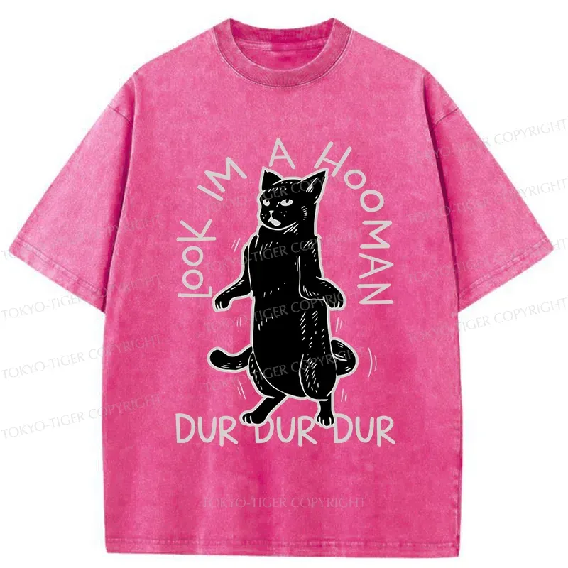 Tokyo-Tiger Dancing Cat Washed T-Shirt