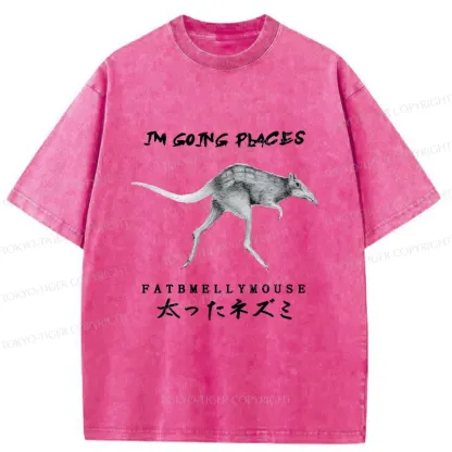 Tokyo-Tiger Long-Legged Mouse Washed T-Shirt