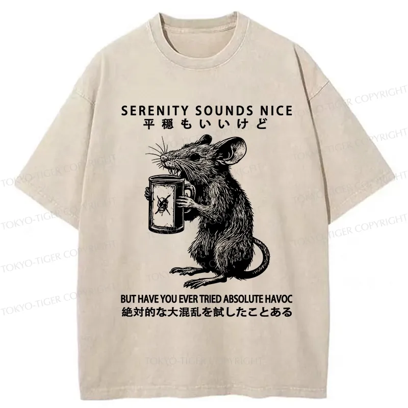 Tokyo-Tiger Have You Ever Tried Absolute Havoc Washed T-Shirt
